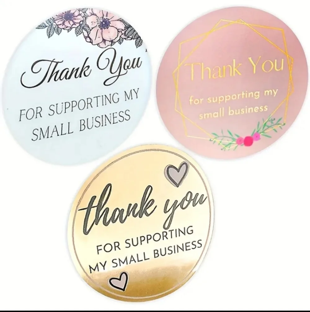 Thank You Small Business Sticker Labels - 500 Count